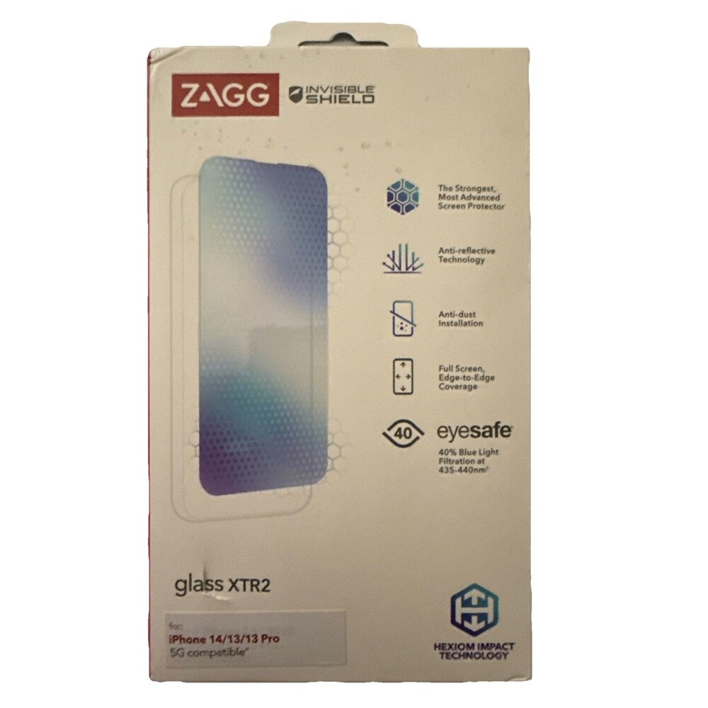 ZAGG InvisibleShield (Glass XTR2) Protector for iPhone 14 / iPhone 13 / 13 Pro